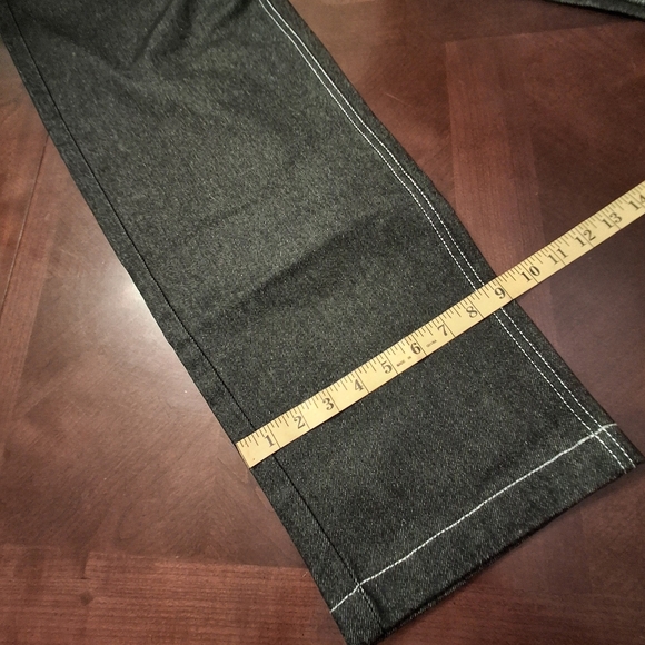 ADWYSD Purple Label Heavy Duty Black Denim Hiphop Baggy Jeans Unisex Size Large - Picture 14 of 16